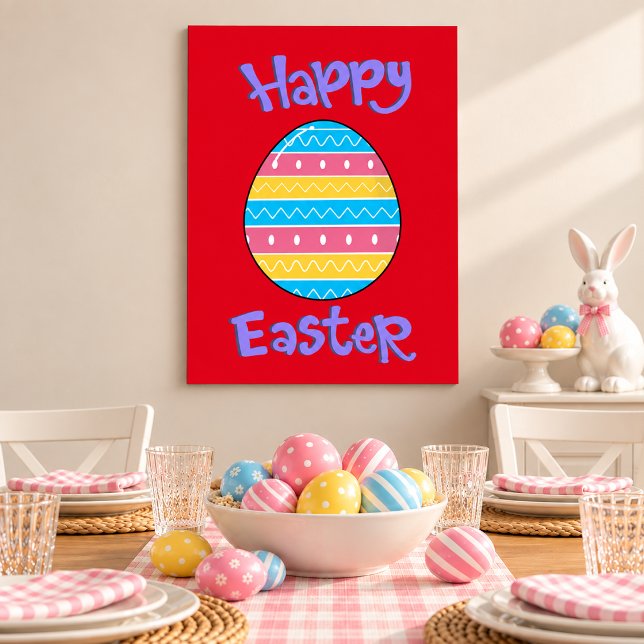 Happy Easter With Egg Poster (Creator Uploaded)