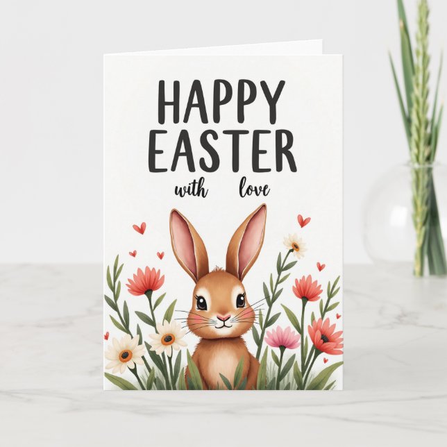 Happy Easter With Love Art Card (Front)