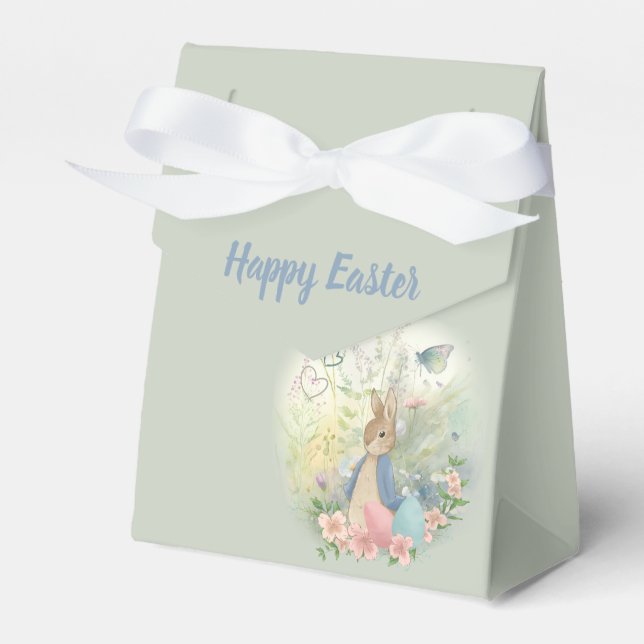 Happy Easter with Peter Rabbit Favor Boxes (Front Side)