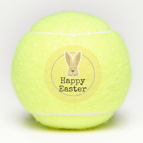 Happy Easter  with rabbit bunny   Tennis Balls