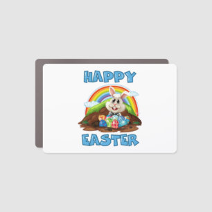 Happy Easter Wonderful Bunny Car Magnet
