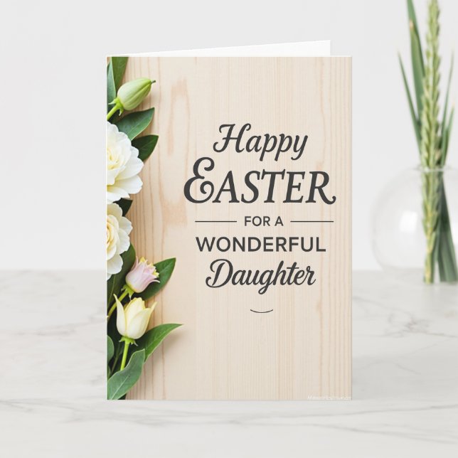 Happy Easter Wonderful Daughter Card (Front)