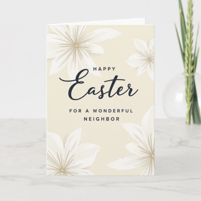 Happy Easter Wonderful Neighbor Card (Front)