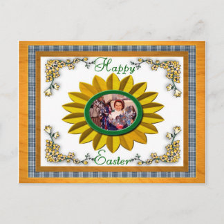 Happy Easter Wood Frame Holiday Postcard