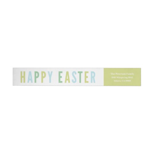 Happy Easter  Wraparound return address label