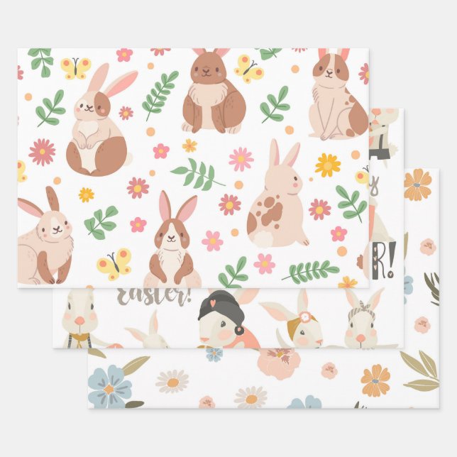 Happy Easter Wrapping Paper Sheets (Set)