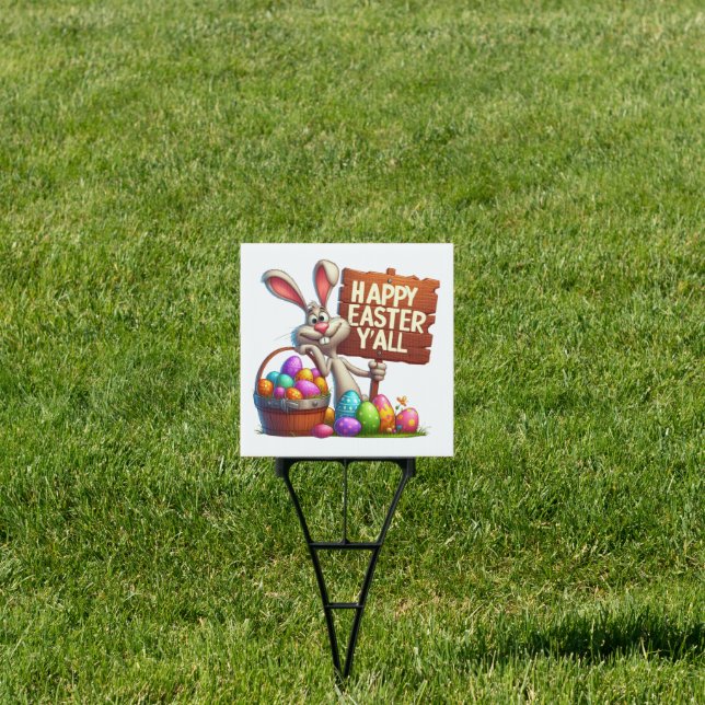 Happy Easter Y'All Sign (Insitu)