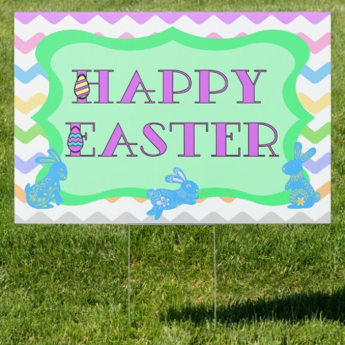 Happy Easter Yard Sign
