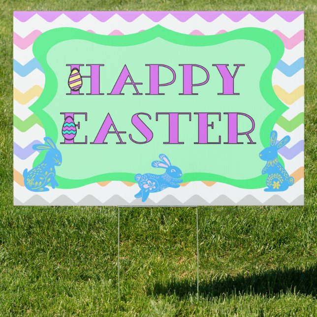 Happy Easter Yard Sign (Insitu)