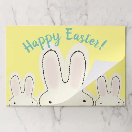 Happy Easter Yellow Bunnies rabbits cute placemats