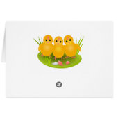 Happy Easter yellow chicks Cards (Back Horizontal)