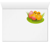 Happy Easter yellow chicks Cards (Inside Horizontal (Bottom))