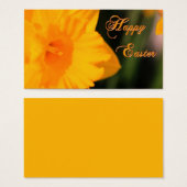 Happy Easter Yellow Spring Daffodil Flower (Front & Back)