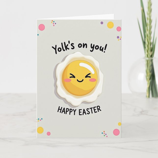 Happy Easter Yolk Humor Card (Front)