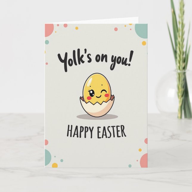Happy Easter Yolk Joke Card (Front)