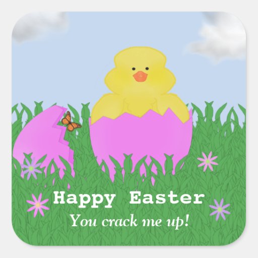 Happy Easter: You Crack Me Up Stickers | Zazzle