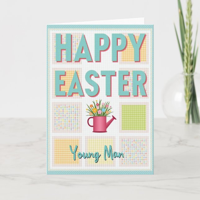 Happy Easter Young Man Card (Front)