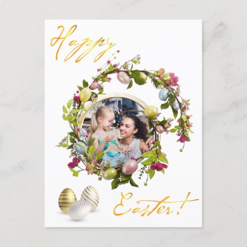 Happy Easter Your photo Personalize  Postcard