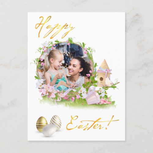 Happy Easter Your photo Personalize  Postcard