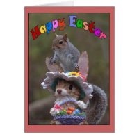Happy EasterFeaturing cute, funny image of Squirre Card