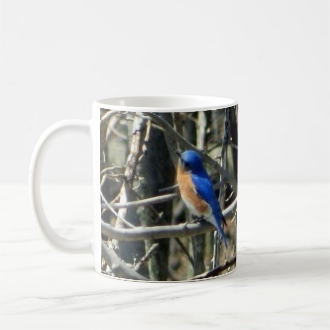 Happy Eastern Bluebird Mug (Left)