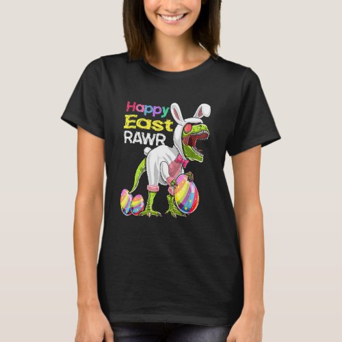 Happy EastRawr Bunny rex Dinosaur Easter Egg Costu T_Shirt