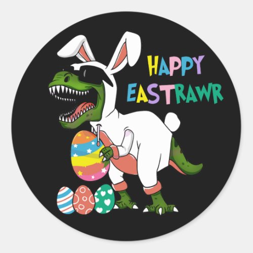 Happy Eastrawr Easter Classic Round Sticker