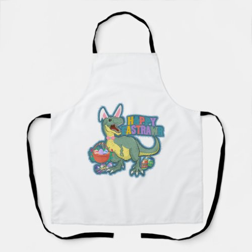 Happy Eastrawr Easter Dinosaurs Dino Apron