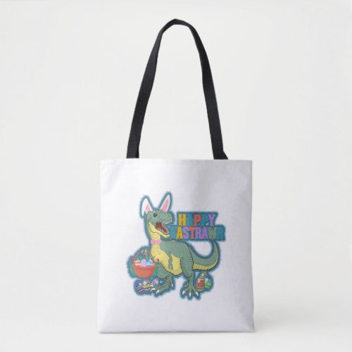 Happy Eastrawr Easter Dinosaurs Dino Tote Bag