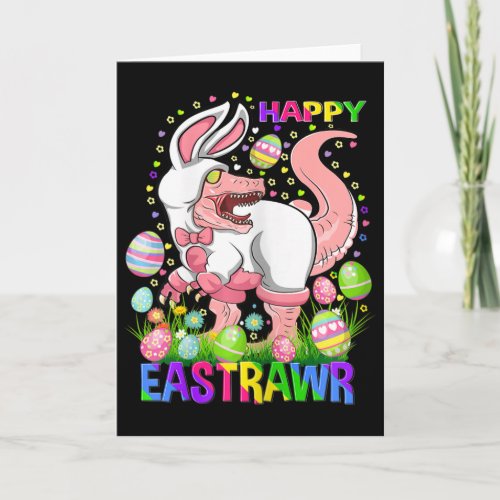 Happy Eastrawr Funny T Rex Easter Day Dinosaur  Card