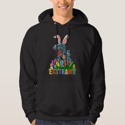 Happy Eastrawr Rex Bunny Easter Egg Funny Dinosaur Hoodie