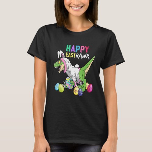 Happy Eastrawr Rex Dinosaur Easter Bunny Egg Costu T_Shirt