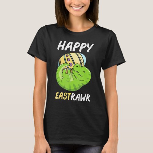 Happy Eastrawr Rex Dinosaur Easter Bunny Egg Costu T_Shirt