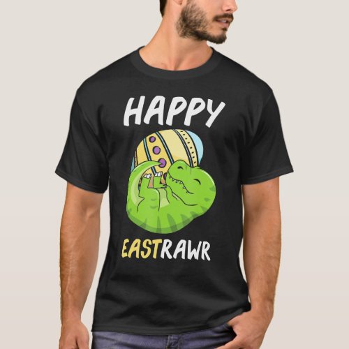 Happy Eastrawr Rex Dinosaur Easter Bunny Egg Costu T_Shirt