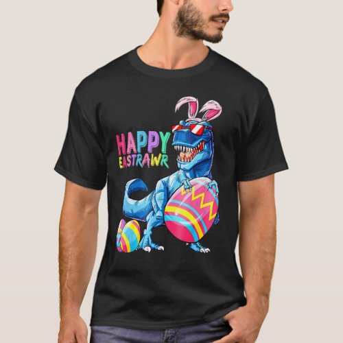 Happy Eastrawr Rex Dinosaur Easter Bunny Egg Costu T_Shirt