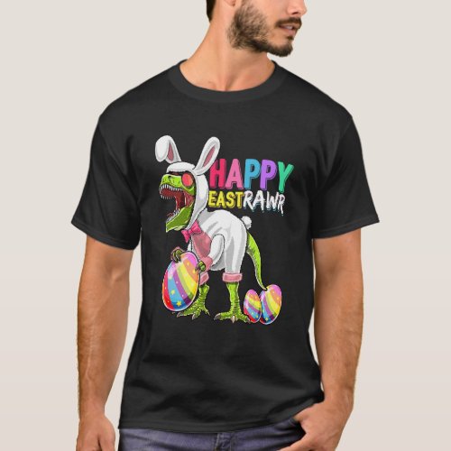 Happy Eastrawr Rex Dinosaur Easter Bunny Egg Costu T_Shirt