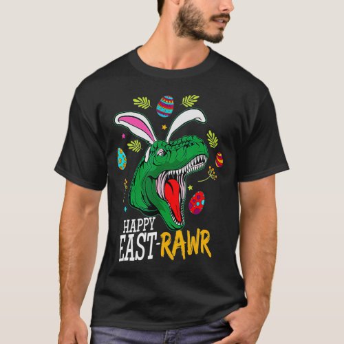 Happy Eastrawr T Re Dinosaur Easter Bunny Egg Boy  T_Shirt