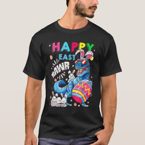 Happy Eastrawr T Rex Bunny Dinosaur Easter T_Shirt