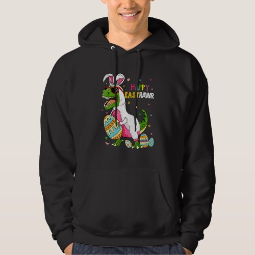 Happy Eastrawr T Rex Dinosaur Easter Bunny Egg Cos Hoodie