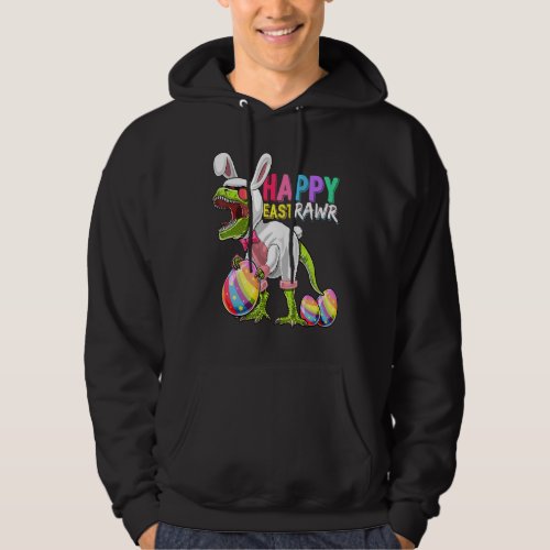 Happy Eastrawr T Rex Dinosaur Easter Bunny Egg Cos Hoodie