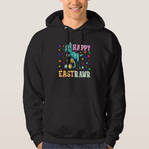 Happy Eastrawr T Rex Dinosaur Easter Bunny Egg Cos Hoodie