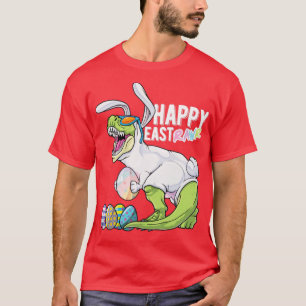 Happy Eastrawr T Rex Dinosaur Easter Bunny Egg Cos T-Shirt