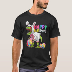 Happy Eastrawr T Rex Dinosaur Easter Bunny Egg Cos T-Shirt