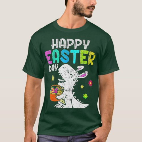 Happy Eastrawr T Rex Dinosaur Easter Bunny Egg Cos T_Shirt