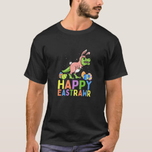 Happy Eastrawr T Rex Dinosaur Easter Bunny Egg Cos T-Shirt