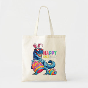 Happy Eastrawr T Rex Dinosaur Easter Bunny Egg Cos Tote Bag