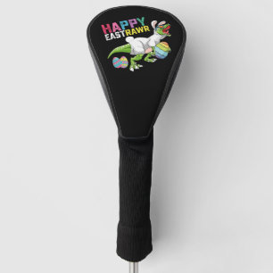 Happy Eastrawr T Rex Dinosaur Easter Bunny Egg Golf Head Cover