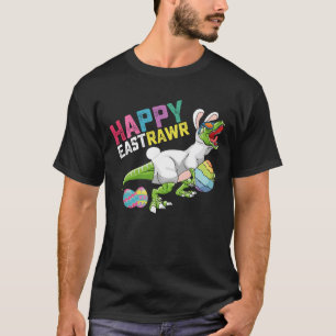 Happy Eastrawr T Rex Dinosaur Easter Bunny Egg T-Shirt