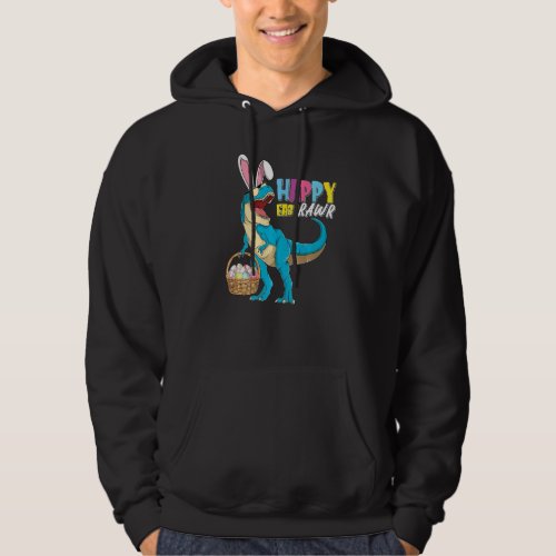 Happy Eastrawr  T Rex Dinosaur Easter  For Boys Hoodie