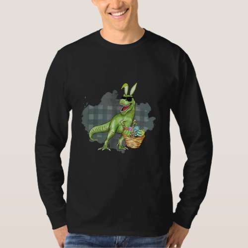 Happy Eastrawr T Rex Easter Bunny Dinosaur Eggs Bo T_Shirt